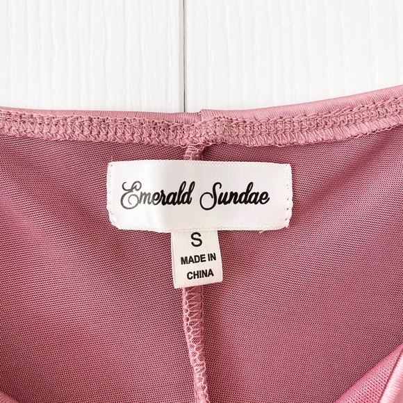 Emerald Sundae Pink Satin Mini Dress - Picture 2 of 3